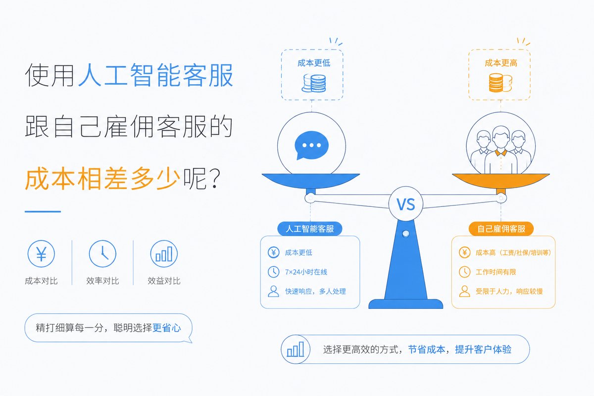 使用人工智能客服跟自己雇佣客服的成本相差多少呢?