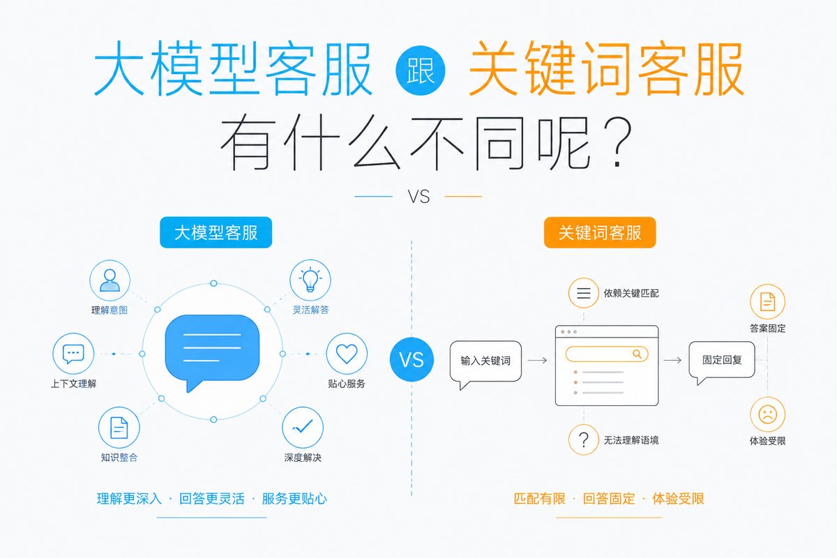 大模型客服跟关键词客服有什么不同呢?
