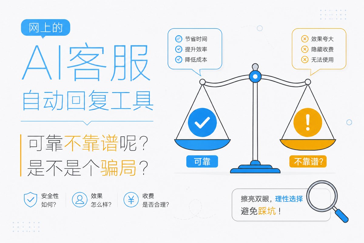 网上的AI客服自动回复工具可靠不靠谱呢?是不是个骗局?
