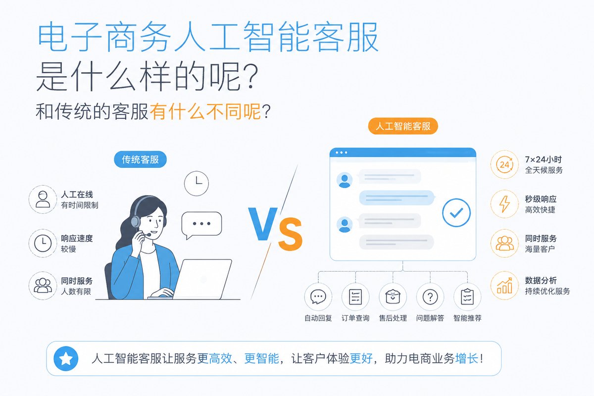 电子商务人工智能客服是什么样的呢?和传统的客服有什么不同呢?