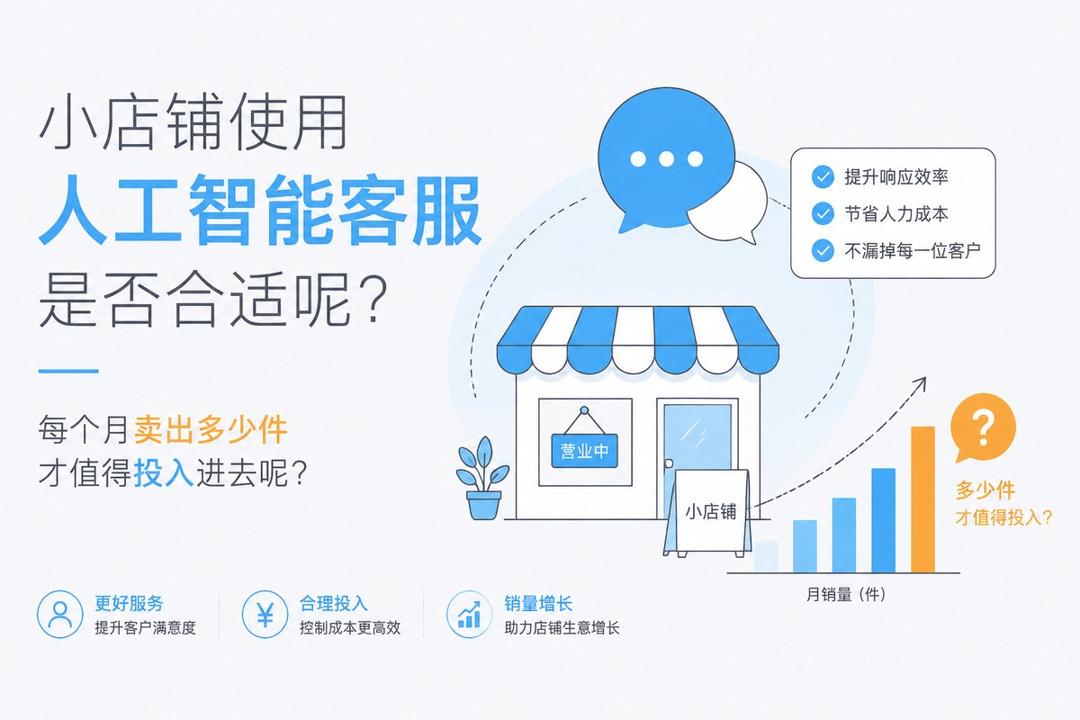 小店铺使用人工智能客服是否合适呢?每个月卖出多少件才值得投入进去呢?