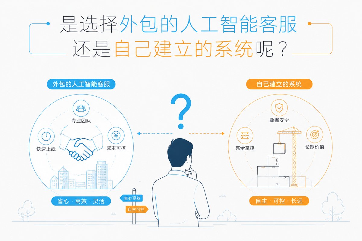 是选择外包的人工智能客服还是自己建立的系统呢?