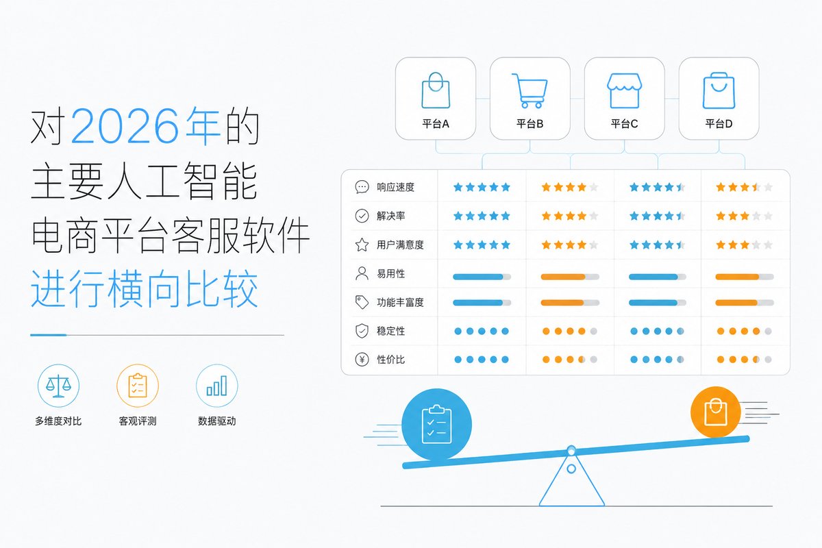 对2026年的主要人工智能电商平台客服软件进行横向比较