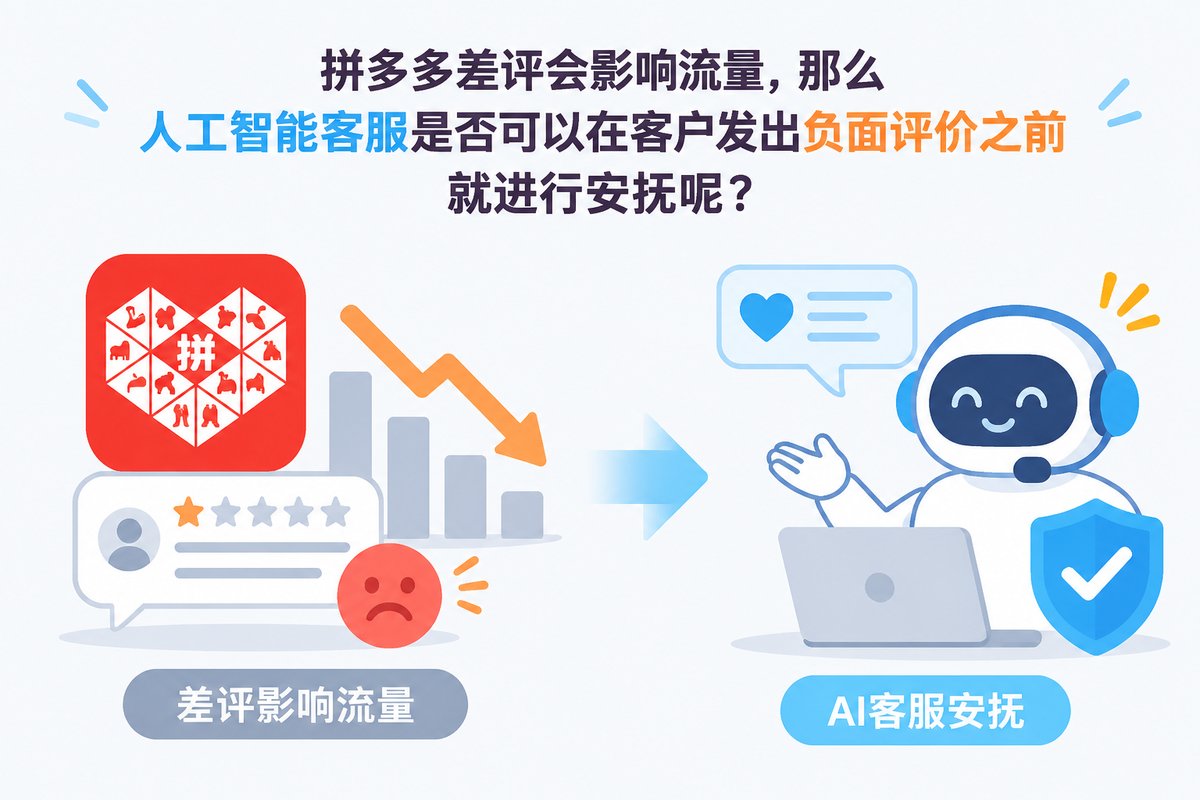 拼多多差评会影响流量，那么人工智能客服是否可以在客户发出负面评价之前就进行安抚呢？