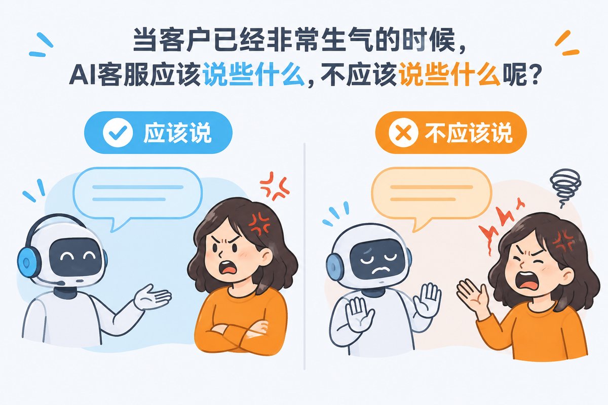 当客户已经非常生气的时候,AI客服应该说些什么,不应该说些什么呢?
