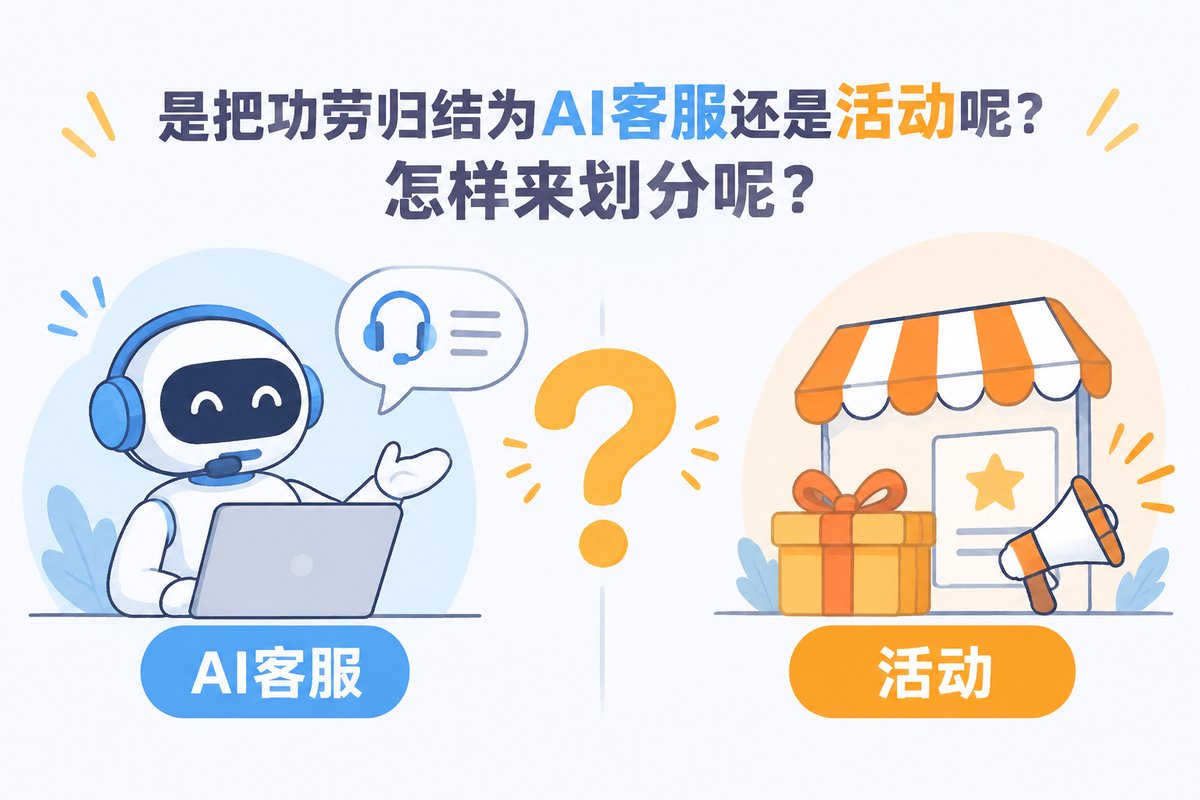 是把功劳归结为AI客服还是活动呢？怎样来划分呢？