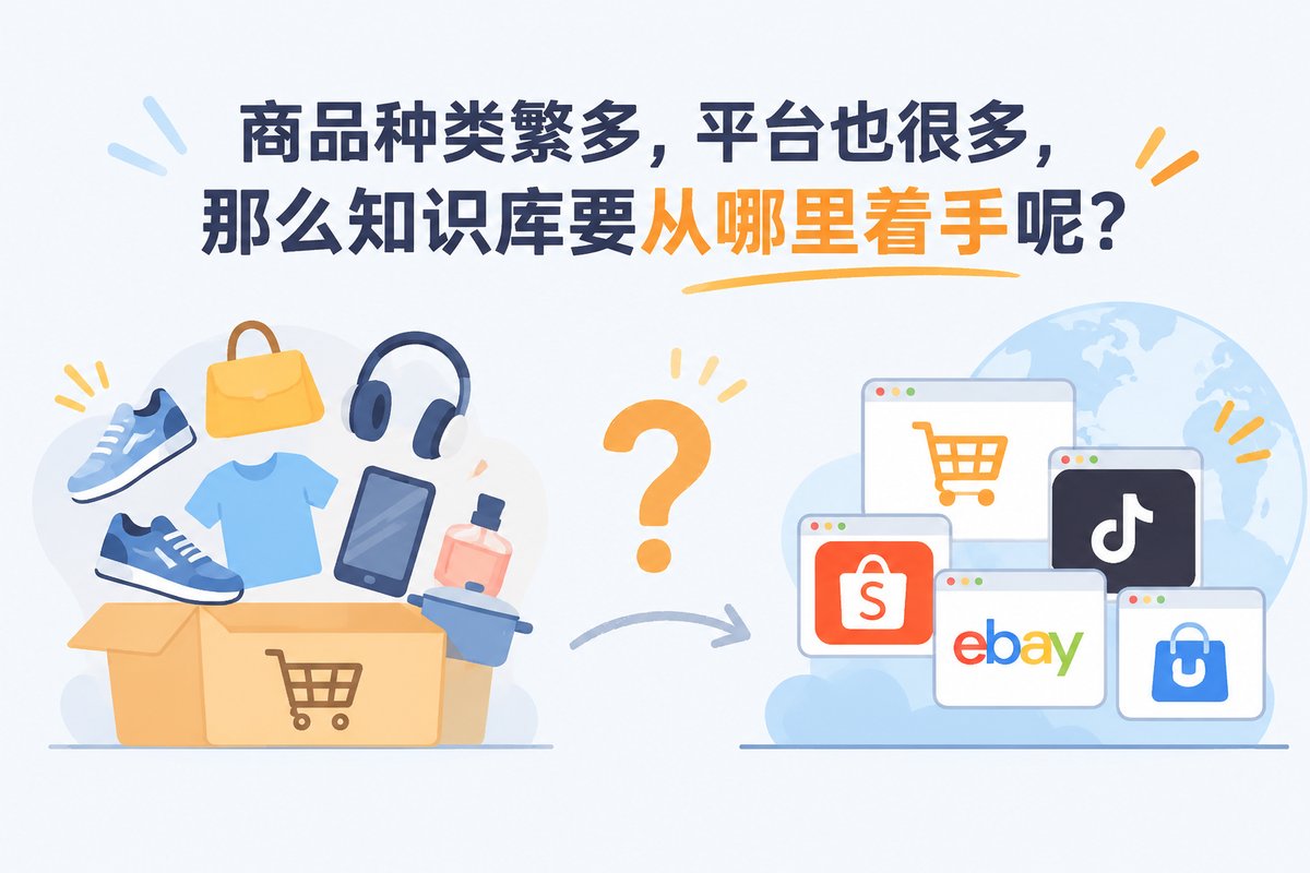 商品种类繁多,平台也很多,那么知识库要从哪里着手呢?
