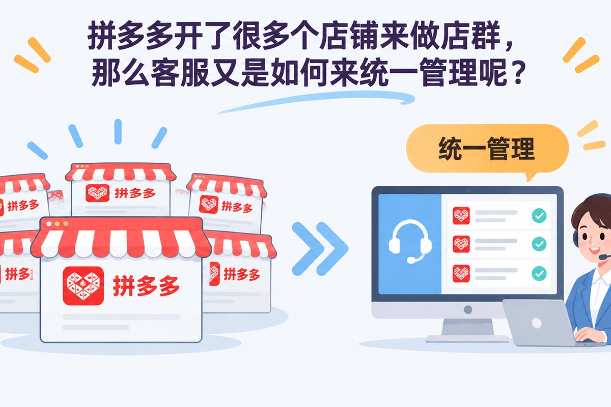 拼多多开了很多个店铺来做店群，那么客服又是如何来统一管理呢？