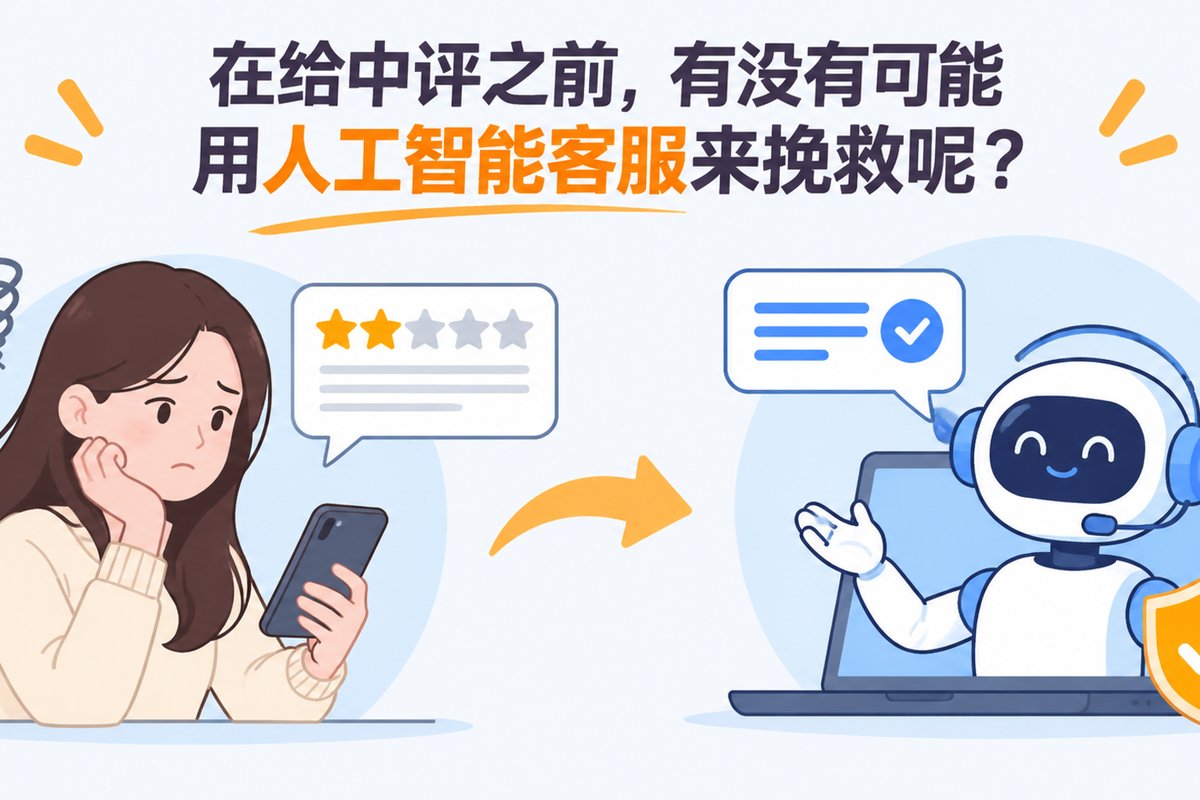 在给中评之前,有没有可能用人工智能客服来挽救呢?