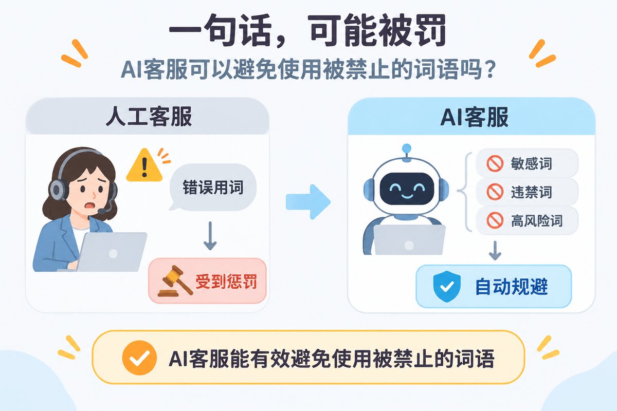 客服错误地说了一句话就会受到惩罚，那么AI客服可以避免使用被禁止的词语吗？