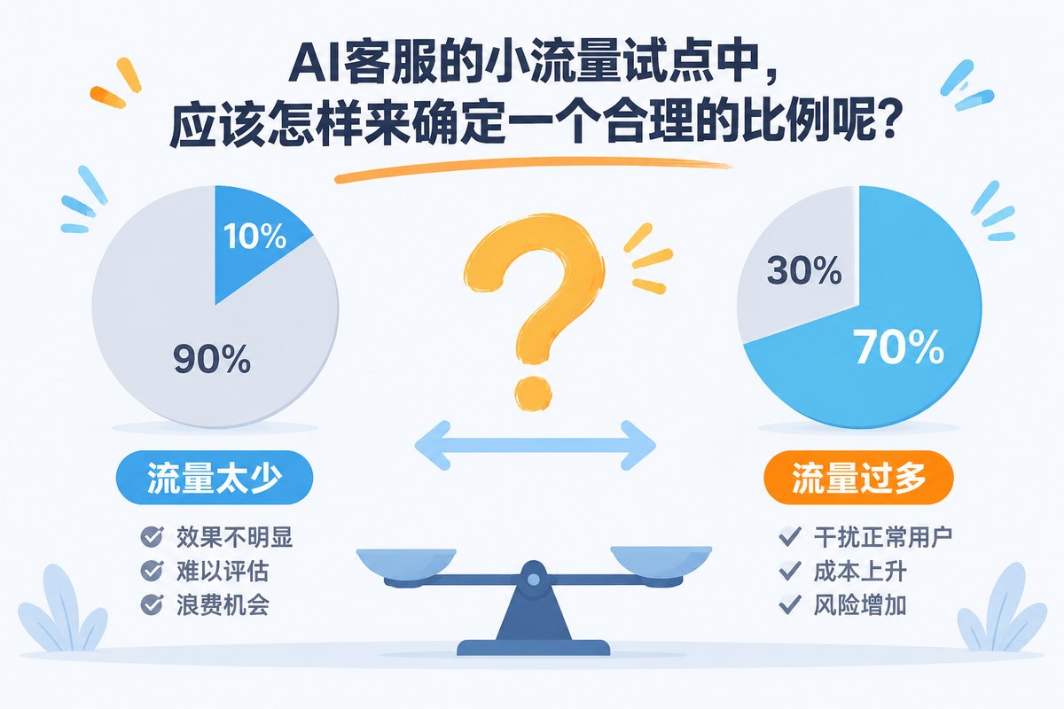 AI客服的小流量试点中,应该怎样来确定一个合理的比例呢?