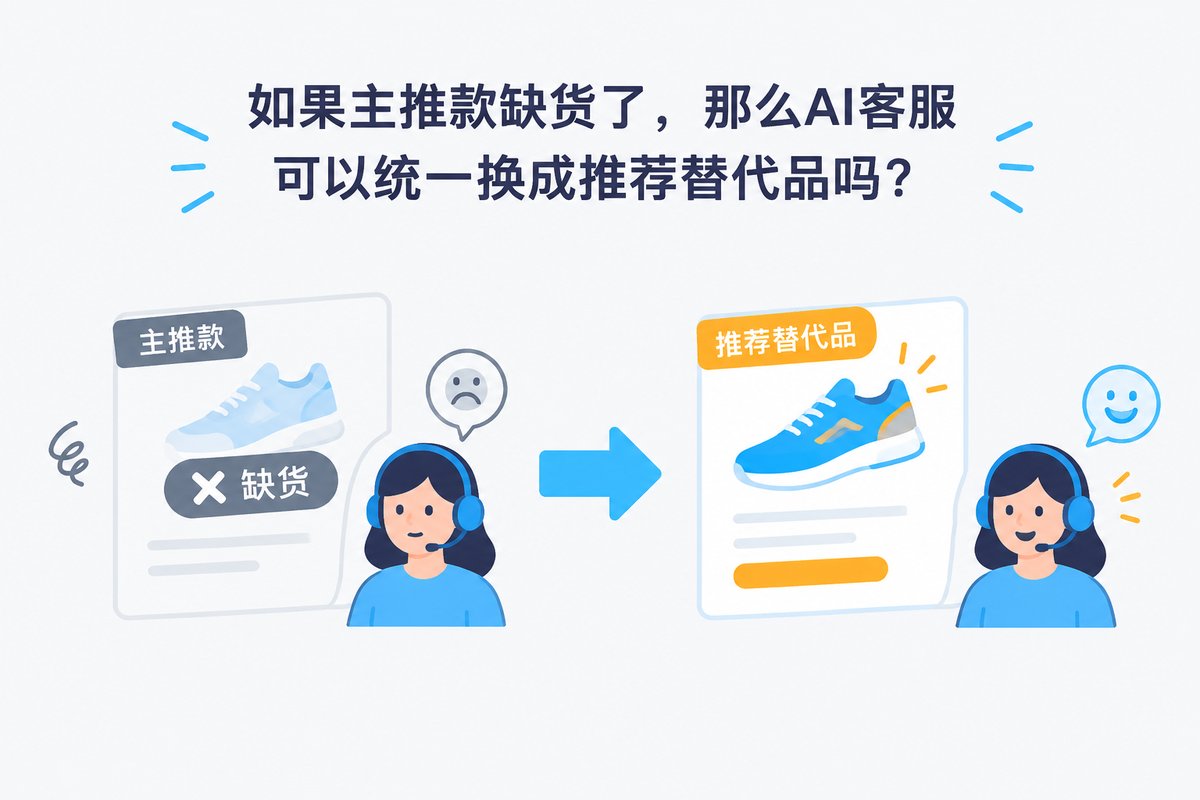 如果主推款缺货了,那么AI客服可以统一换成推荐替代品吗?