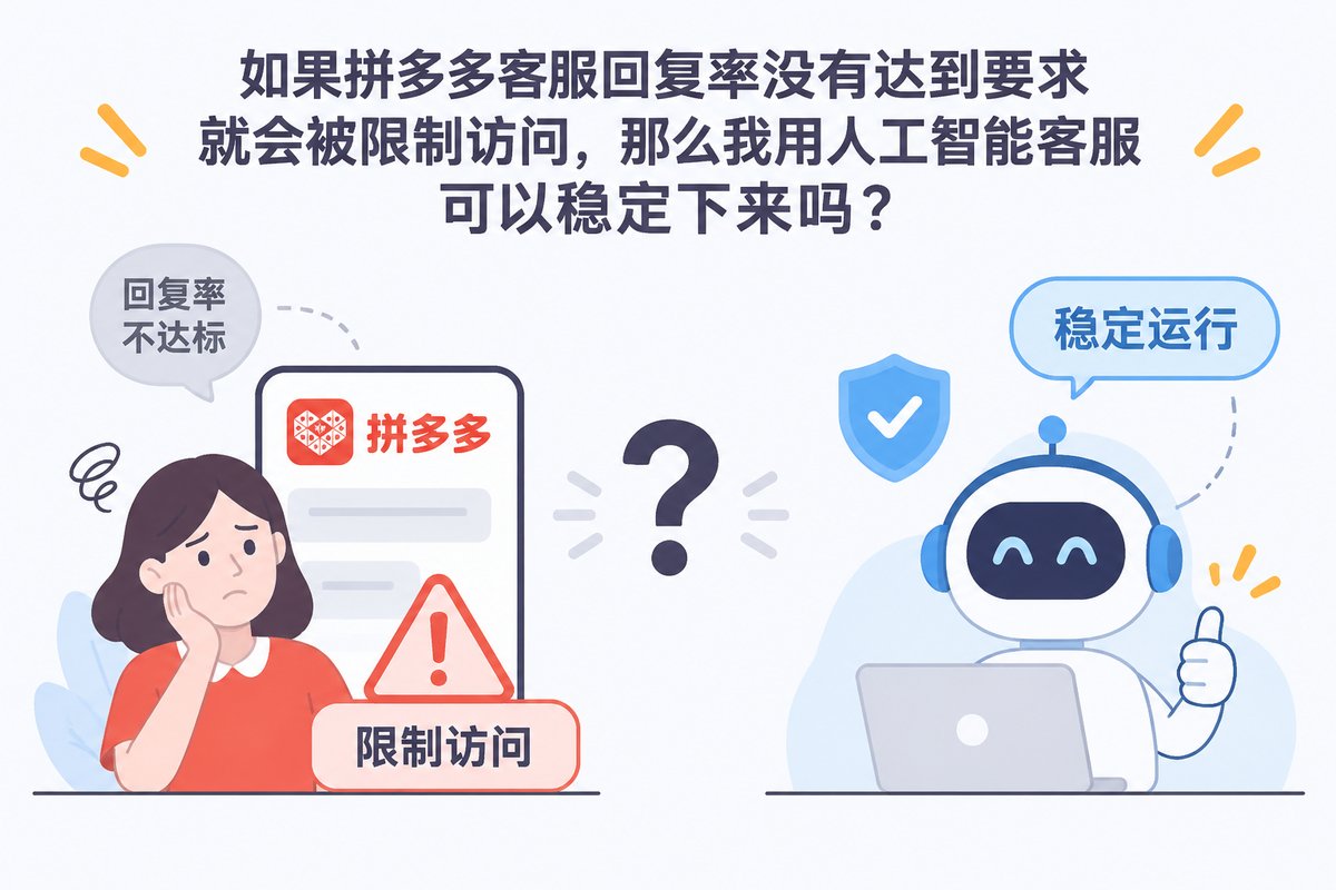 如果拼多多客服回复率没有达到要求就会被限制访问，那么我用人工智能客服可以稳定下来吗？