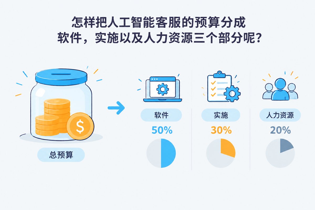 怎样把人工智能客服的预算分成软件,实施以及人力资源三个部分呢?