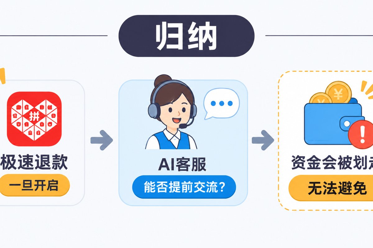 拼多多极速退款一旦开启之后，资金就会被划走，那么AI客服能不能提前进行交流呢？