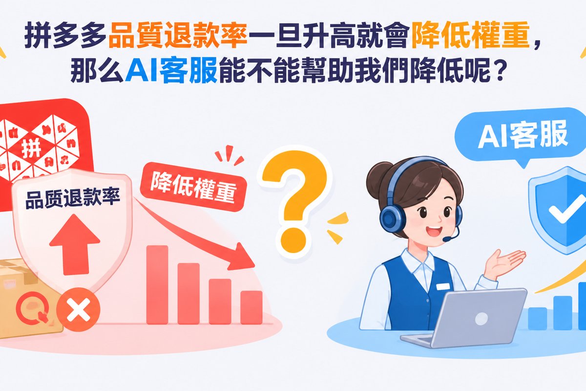 拼多多品质退款率一旦升高就会降低权重，那么AI客服能不能帮助我们降低呢？