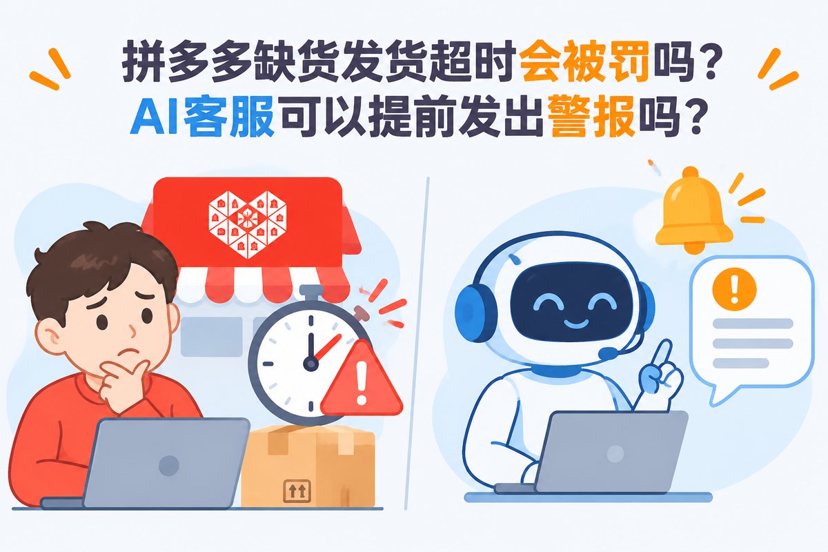 拼多多缺货发货超时会被罚吗？AI客服可以提前发出警报吗？
