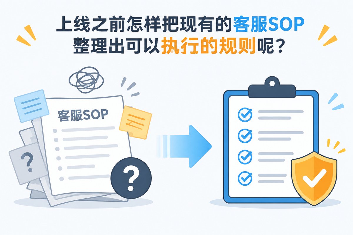 上线之前怎样把现有的客服SOP整理出可以执行的规则呢？